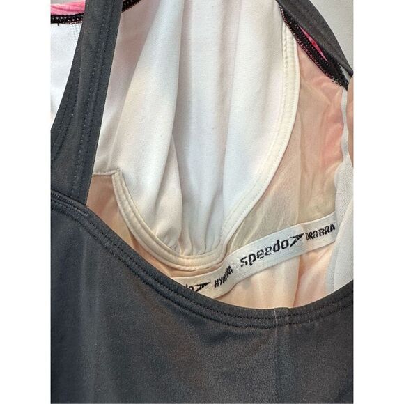 Speedo Powerlux Eco One Piece Swimsuit Black and Pink Size Medium - Picture 4 of 10